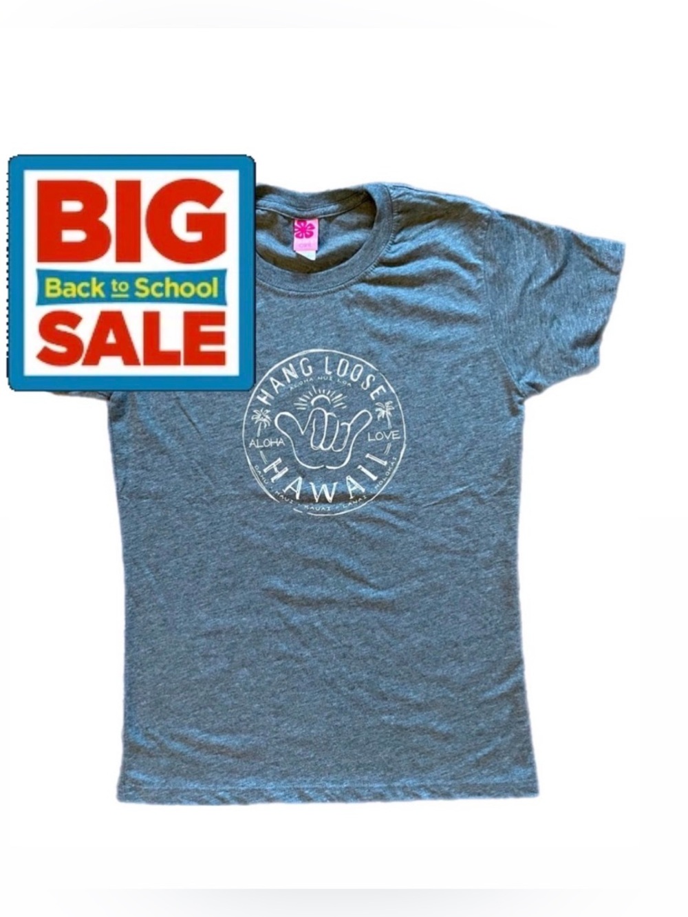 🍎Back2SchoolSale! Island Girl🌞 Hang Loose Hawaii Tee - size L (juniors)